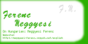 ferenc meggyesi business card